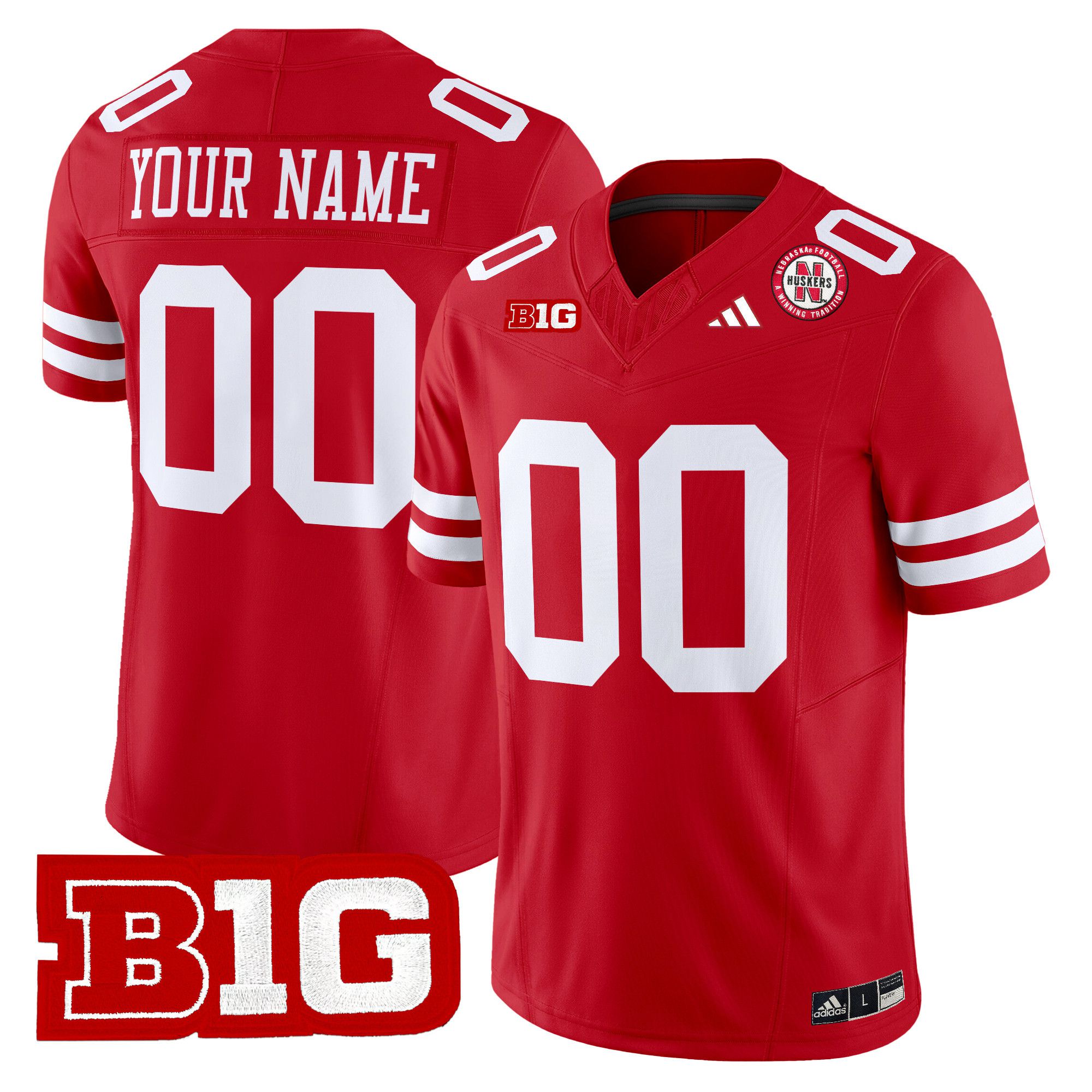 Men Nebraska Cornhuskers Red 2024 Vapor Limited Custom NCAA Jersey style 1->customized ncaa jersey->Custom Jersey